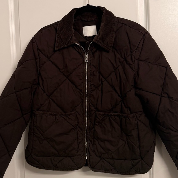 H&M Dark Brown Quilted Jacket - Picture 5 of 7
